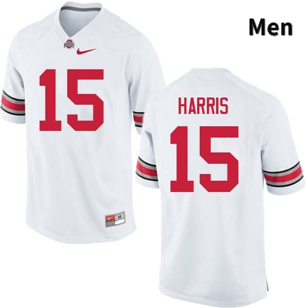 Men's Ohio State Buckeyes #15 Jaylen Harris White Authentic College Stitched Football Jersey 23OA046HT